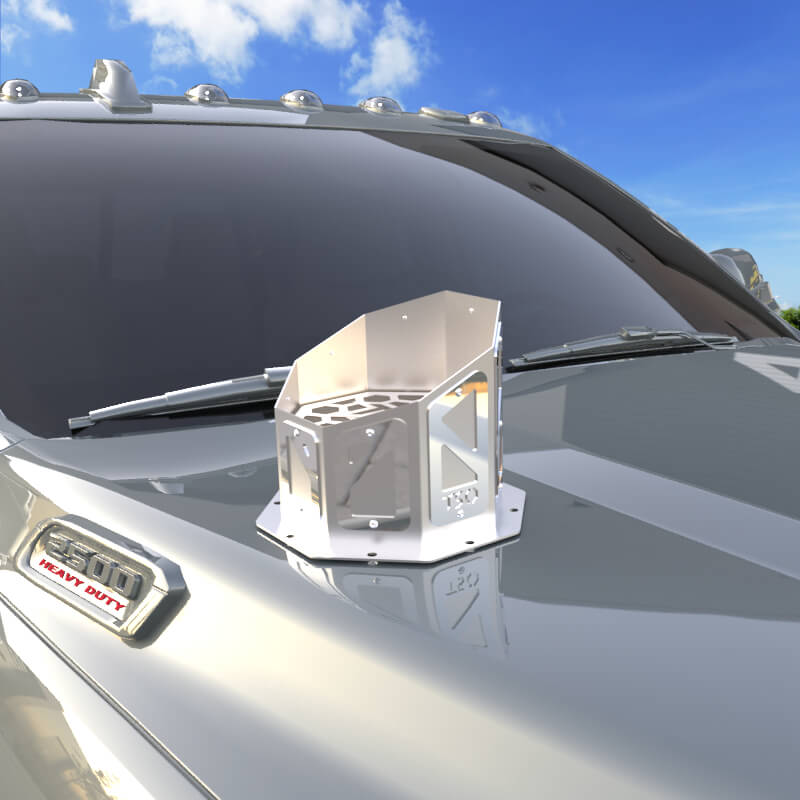 7" Overlay Hood Stack