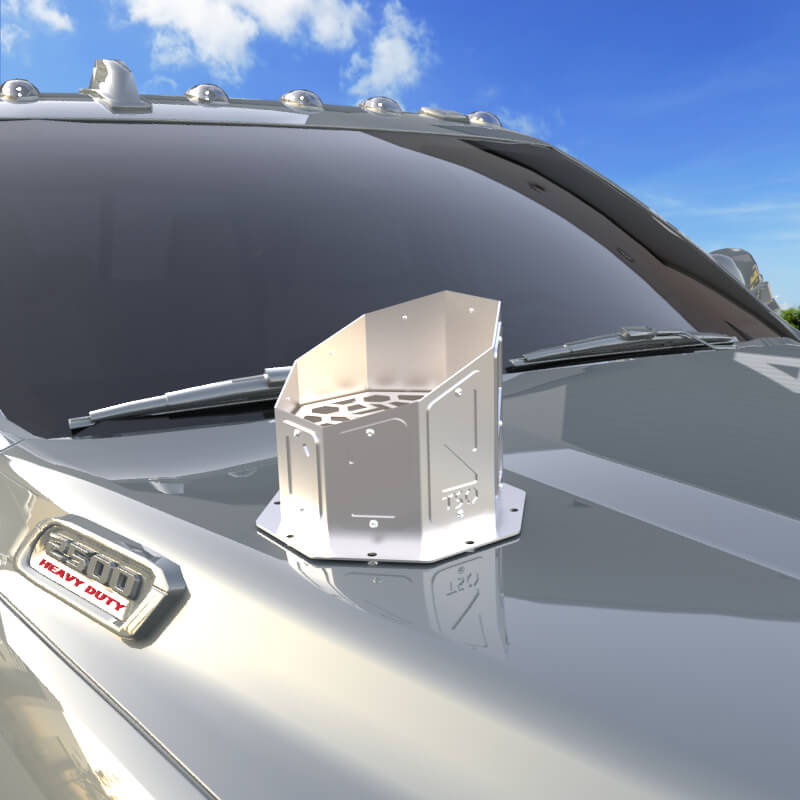 7" Overlay Hood Stack