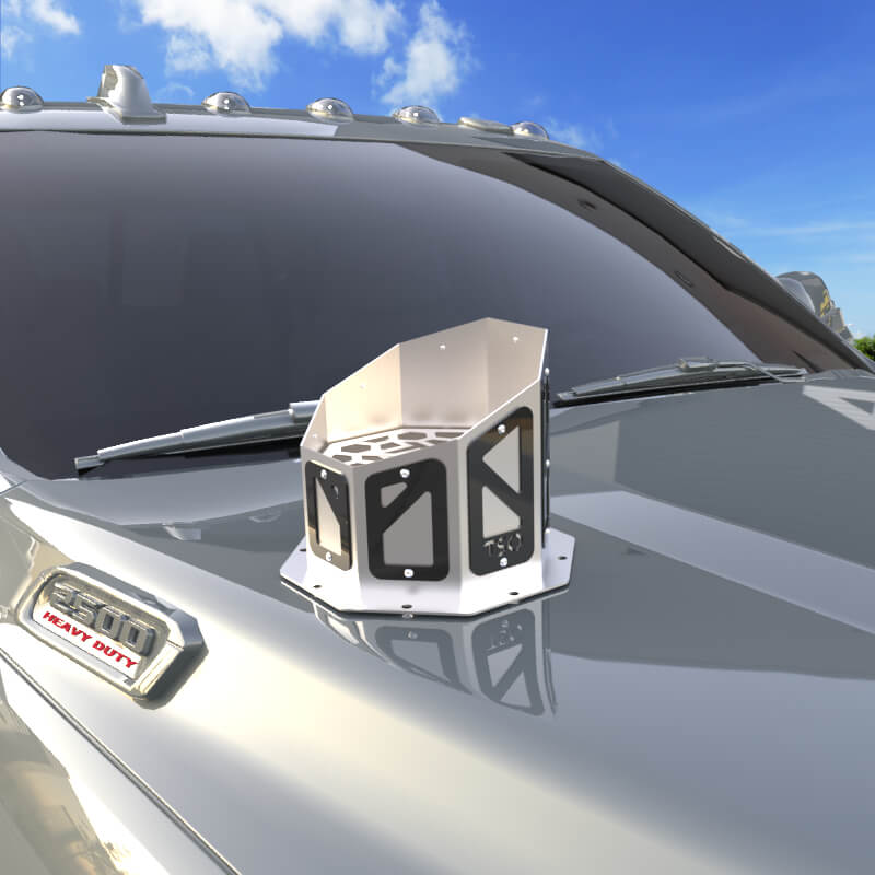 7" Overlay Hood Stack