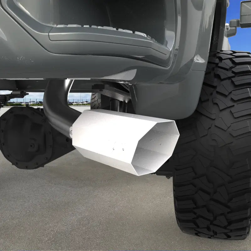 6" Octagon Exhaust Tip - Gloss White