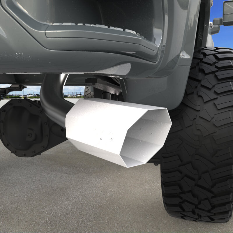 7" Octagon Exhaust Tip - Gloss White