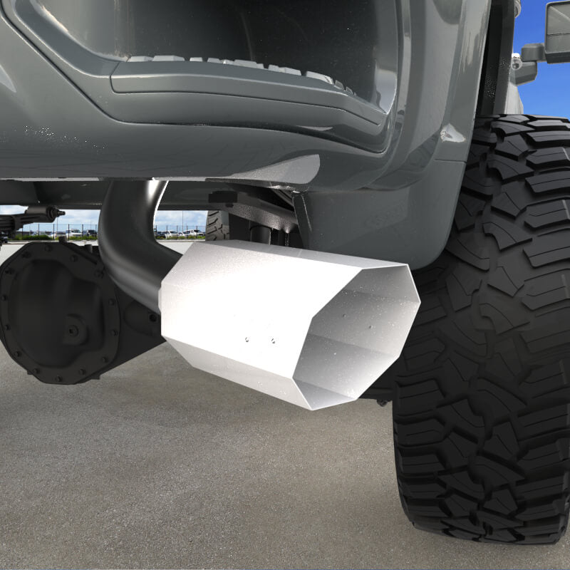 7" Octagon Exhaust Tip - Gloss White