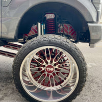 2022 Ford F-250 with Liberty Forged wheels, TSO Frame overlays and TSO exhaust Tip on a TSO lift kit