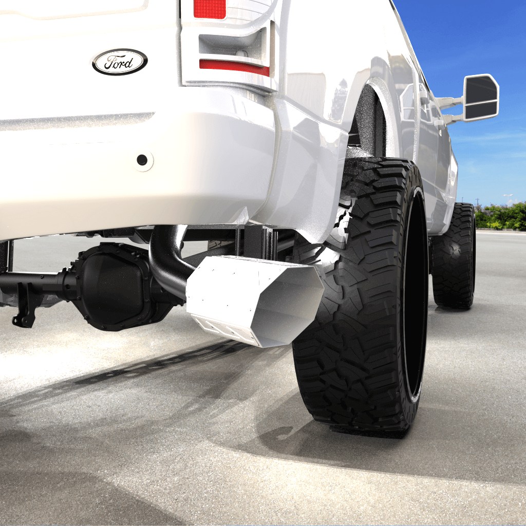 8" Overlay Exhaust Tip - Gloss White