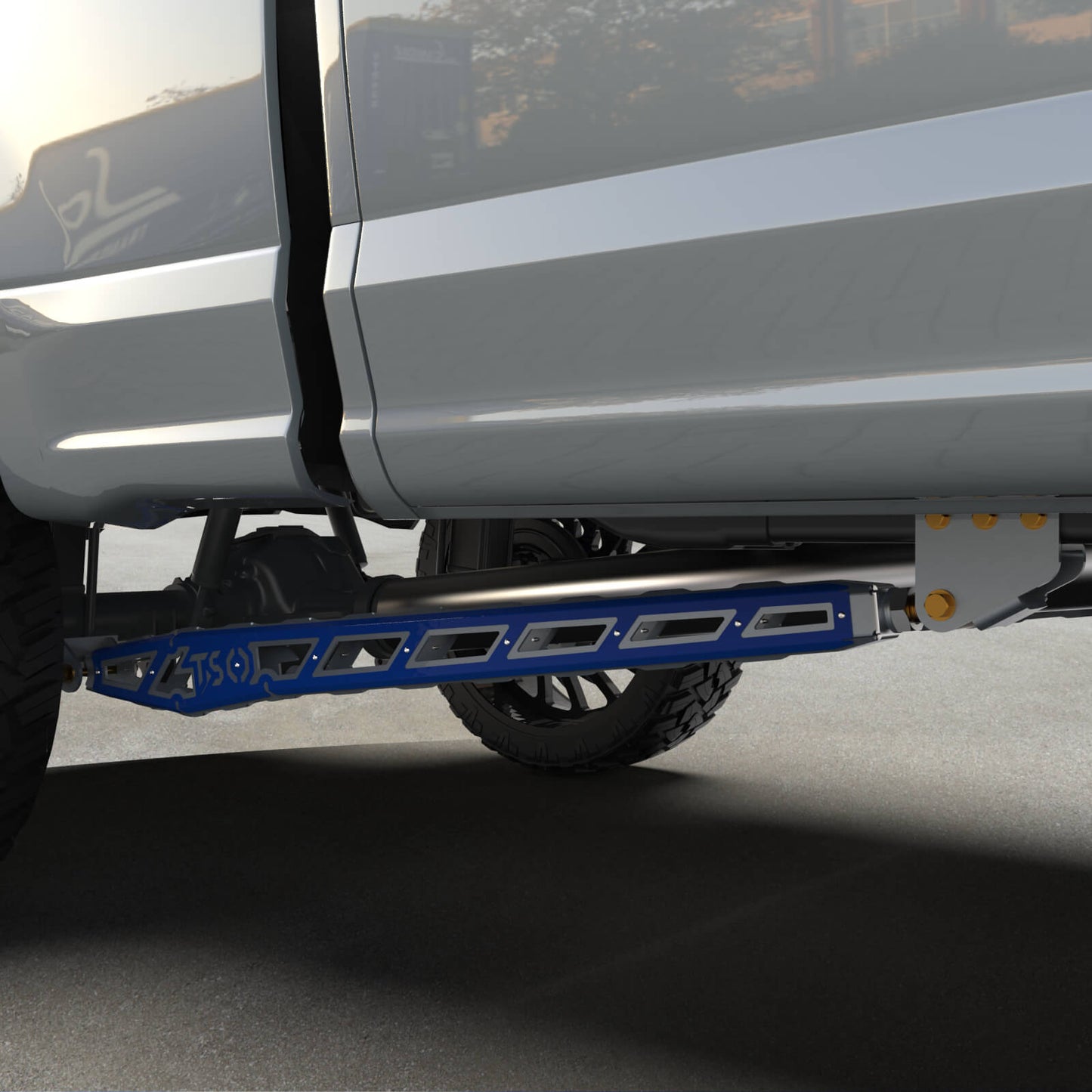 17+ F250/F350 Long Bed Traction Bars - 4" Axle