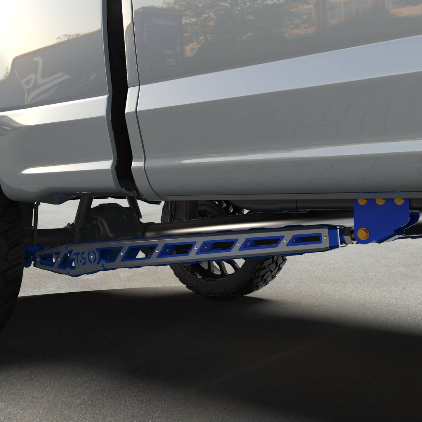 17+ F250/F350 Long Bed Traction Bars - 4" Axle