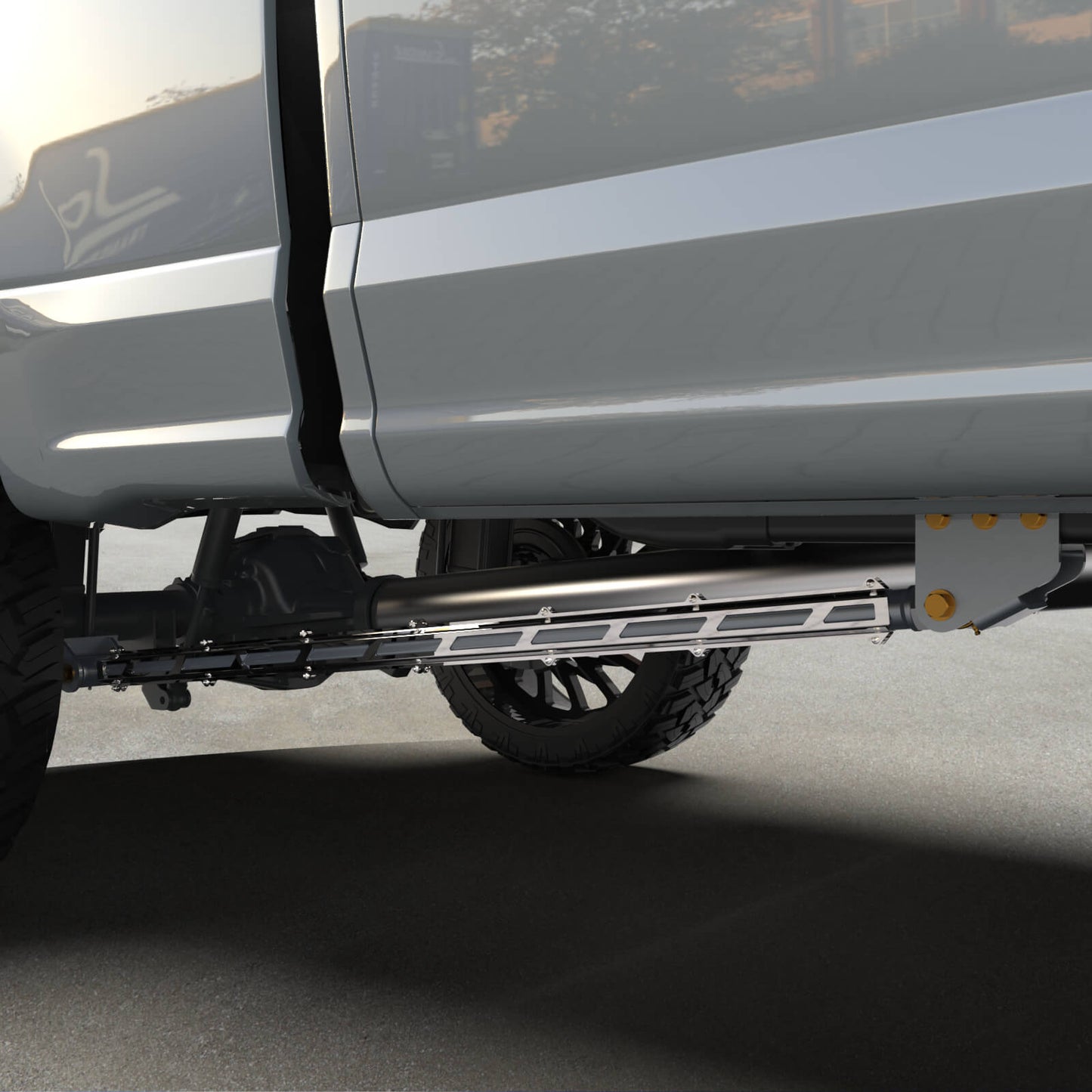 17+ F250/F350 Long Bed Tube Traction Bars