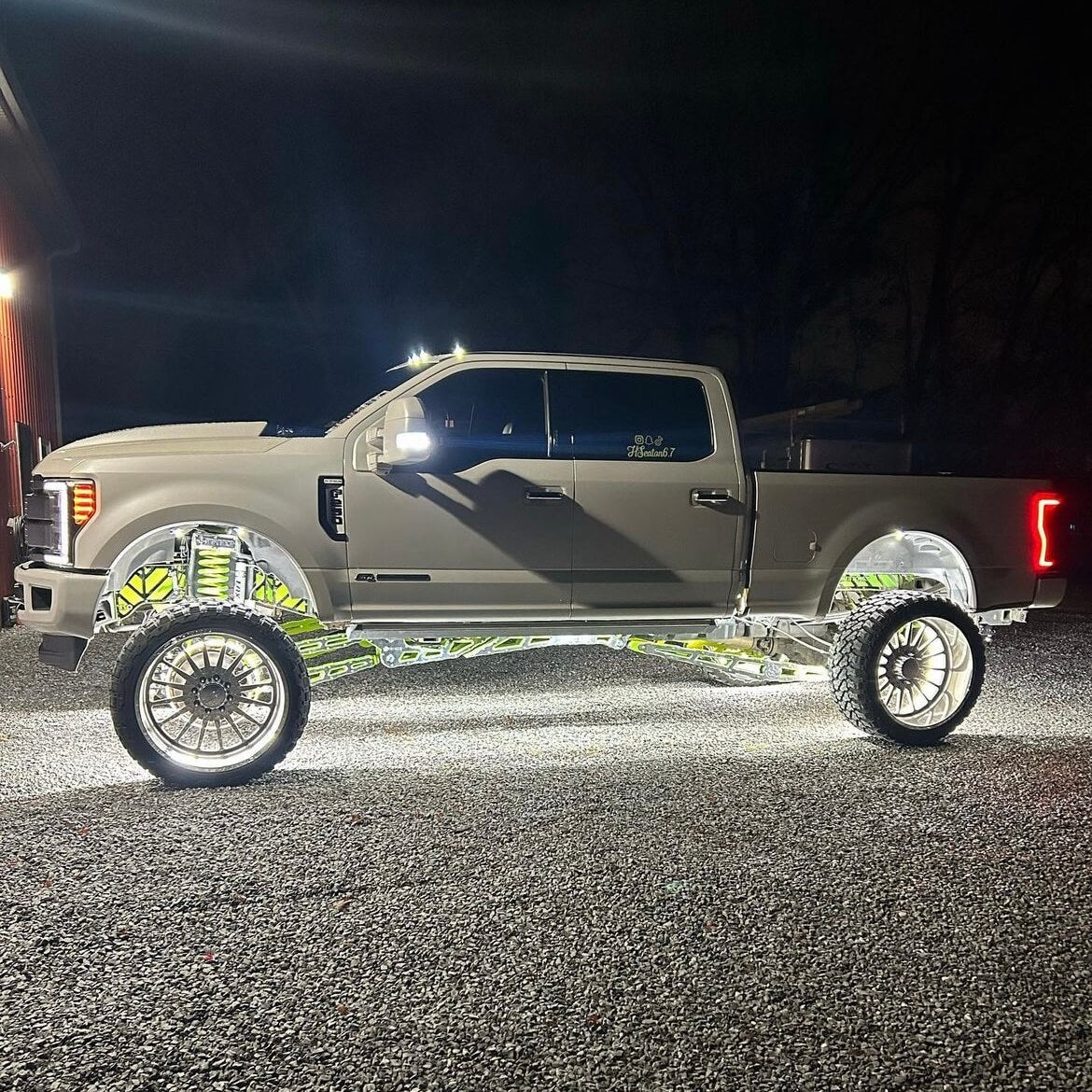 2017 Ford F-250 on JTX forged wheels, stryker lift kit and TSO Frame Overlays