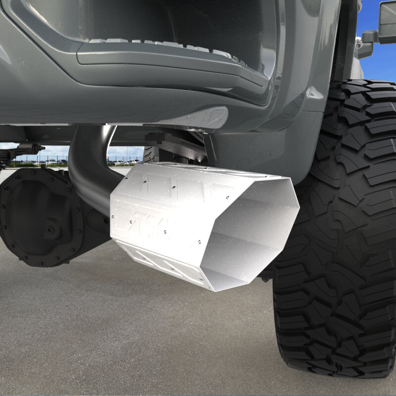 8" Overlay Exhaust Tip - Gloss White