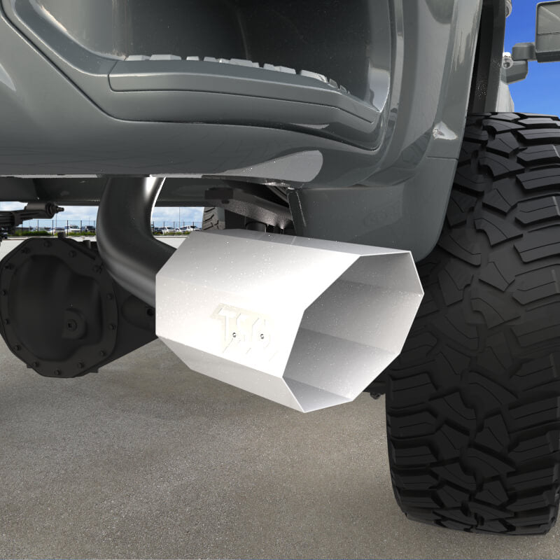 8" Octagon Exhaust Tip - Gloss White