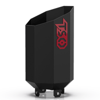 Custom Black 5 Inch to 7 Inch Octagon Exhaust Tip with Red TSO Logo