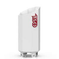 Custom Gloss White 5 Inch to 6 Inch Octagon Exhaust Tip with Red TSO Logo