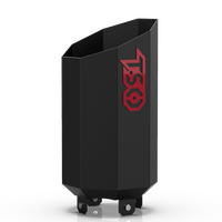 Custom Black 4 Inch to 7 Inch Octagon Exhaust Tip with Red TSO Logo